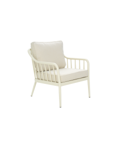 Coleville ulkonojatuoli, Brafab, pearl white, edestä, kesäkalusteet, Kaluste Heinoset