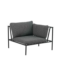 Collier kulmaosa, moduulisohva ulos, ulkokalusteet, tuotekuva, musta, Brafab, Kaluste Heinoset.