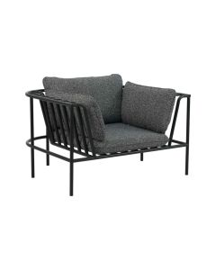 Collier lepotuoli ulos, ulkotuolit, musta, tuotekuva, ulkokalusteet, Brafab, Kaluste Heinoset.