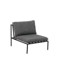 Collier väliosa, moduulisohva ulos, ulkokalusteet, musta, tuotekuva. Brafab, Kaluste Heinoset