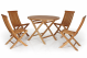 Brafab Turin pöytä + 4 taittotuolia