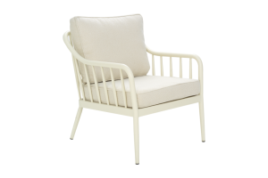 Coleville ulkonojatuoli, Brafab, pearl white, edestä, kesäkalusteet, Kaluste Heinoset