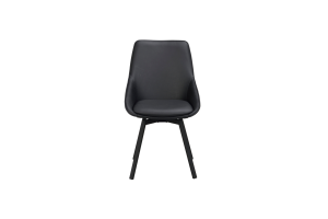 Rowico Alison ruokapöydän tuoli, musta nahka