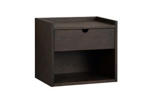 Hillmond yöpöytä seinäkiinnityksellä, ruskea, Rowico