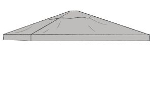 Paviljongin varakatto Hov 3,5x3,5m