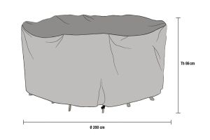Ruokailuryhmän kalustesuoja 200cm