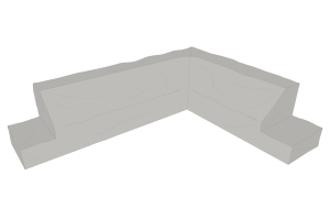 Kulmasohvan suojapeite 339 x 269cm