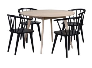 Yumi pöytä + 4 Carmen tuolia - Rowico