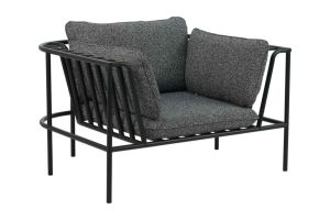 Collier lepotuoli ulos, ulkotuolit, musta, tuotekuva, ulkokalusteet, Brafab, Kaluste Heinoset.