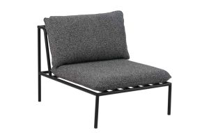 Collier väliosa, moduulisohva ulos, ulkokalusteet, musta, tuotekuva. Brafab, Kaluste Heinoset